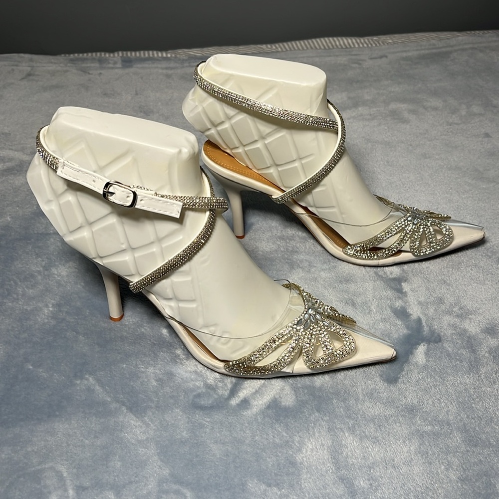 Silver Women's Formal Heels - Picture 4 of 9